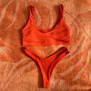 Red/rust thong bikini